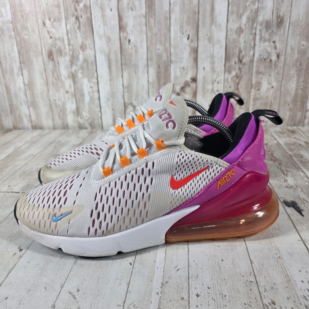 Nike Air Max 270 Womens 11 Light Bone Purple Orange FD0824-100 Running Shoes - Picture 2 of 8